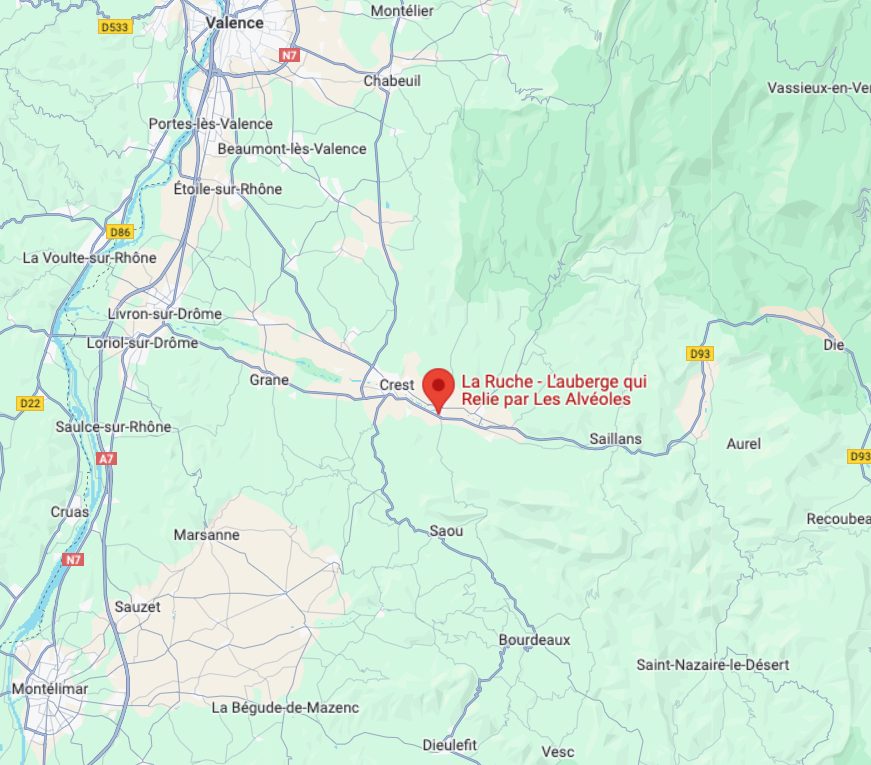 Carte de localisation de La Ruche à Aouste-sur-Sye
