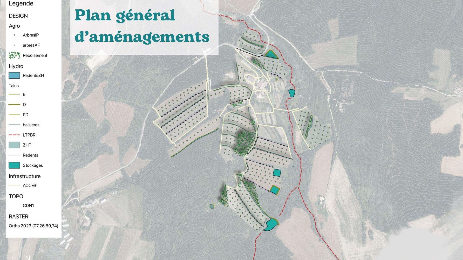 Master plan of Les Amanins
