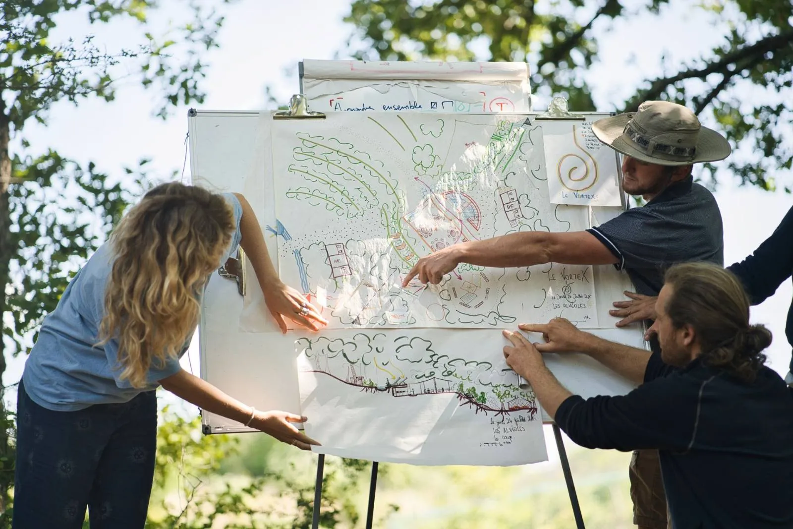 Restitution d'un design sur un panneau en plein air