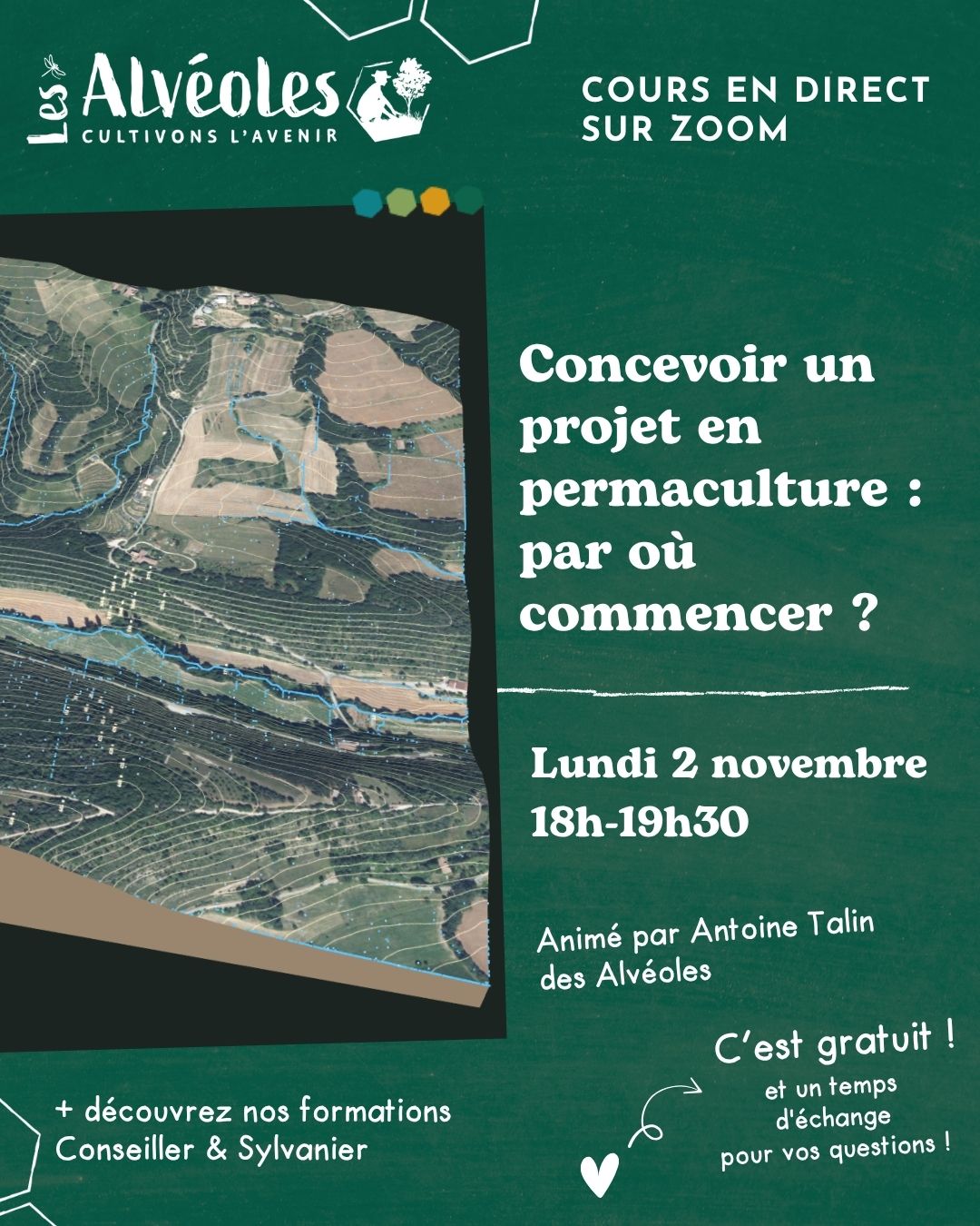 Visuel du cours : concevoir un projet en permaculture, par où commencer ?